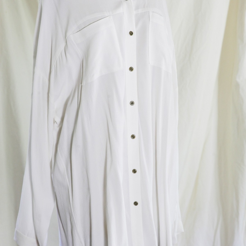 J. Jill XL White Rayon/Crepe tunic/blouse